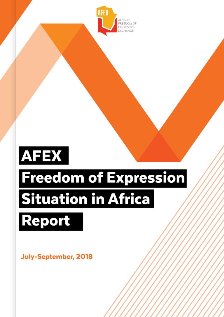 AFEX Freedom of Expression Situation in Africa – July to September 2018