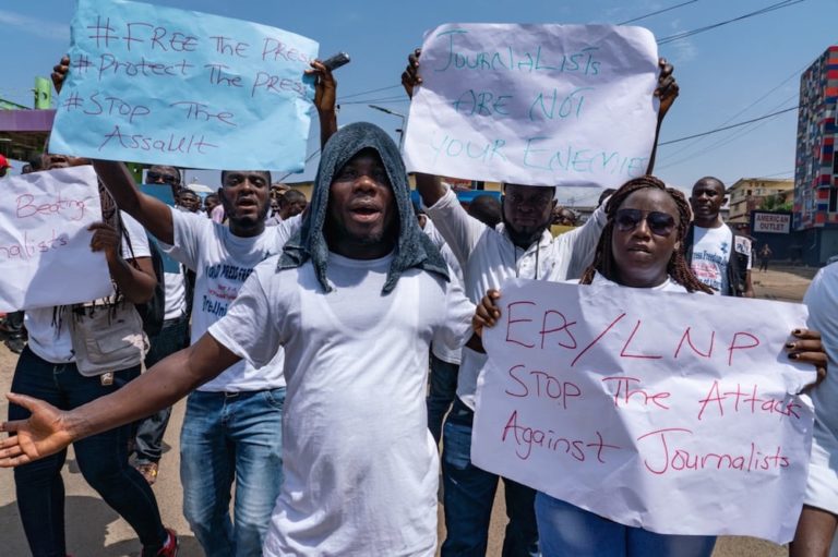 Liberian Journalists March to Protest Attacks
